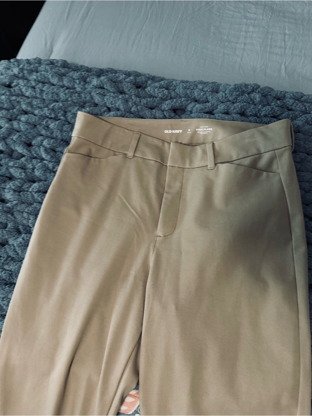 Old Navy Pixie Flare Tan Dress Pants Talls